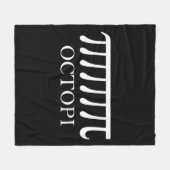 Octopi - Funny Pi Octopus Math Fleecedecke (Vorderseite (Horizontal))