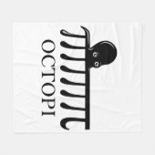 Octopi - Funny Pi Octopus Math Fleecedecke (Vorderseite (Horizontal))