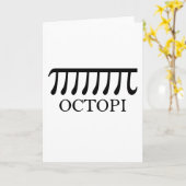 Octopi - Funny Pi Octopus Math Karte (Gelbe Blume)
