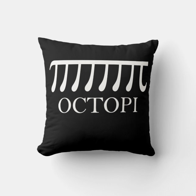 Octopi - Funny Pi Octopus Math Kissen (Vorderseite)