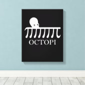 Octopi - Funny Pi Octopus Math Leinwanddruck (Insitu (Holzboden))
