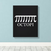 Octopi - Funny Pi Octopus Math Leinwanddruck (Insitu (Holzboden))