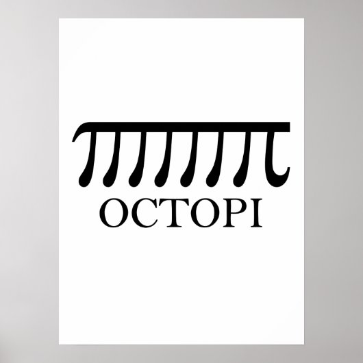 Octopi - Funny Pi Octopus Math Poster (Vorne)