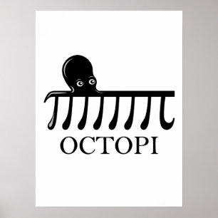 Octopi - Funny Pi Octopus Math Poster