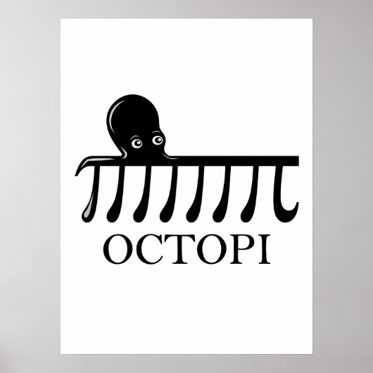 Octopi - Funny Pi Octopus Math Poster (Vorne)
