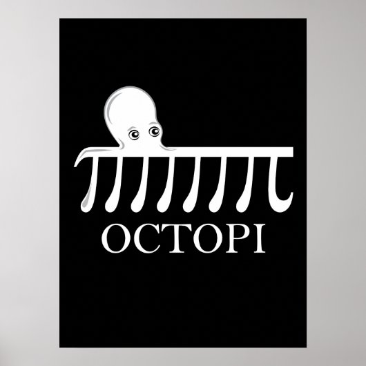 Octopi - Funny Pi Octopus Math Poster (Vorne)