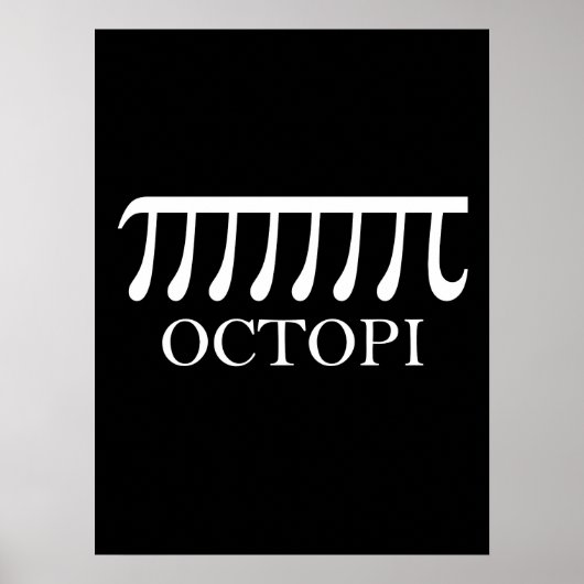 Octopi - Funny Pi Octopus Math Poster (Vorne)