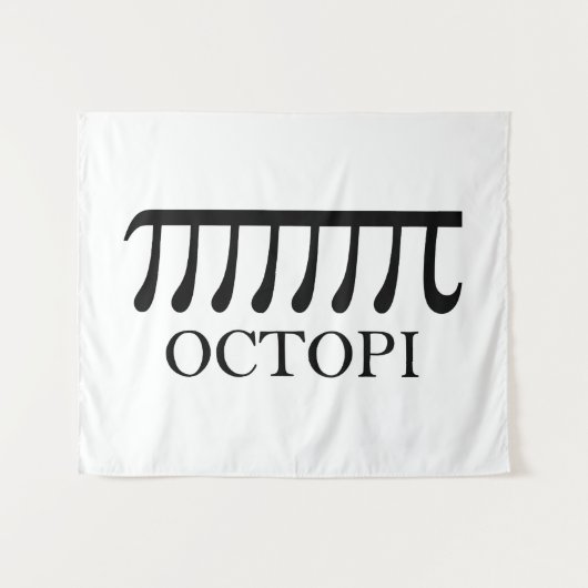 Octopi - Funny Pi Octopus Math Wandteppich (Vorderseite (Horizontal))
