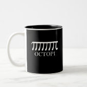 Octopi - Funny Pi Octopus Math Zweifarbige Tasse (Links)