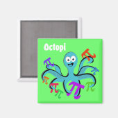 Octopi Magnet (Vorderseite/Rückseite)