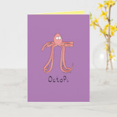 Octopi Octopus Pi Day Funny Grußkarte Karte (Gelbe Blume)