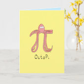 Octopi Octopus Pi Day Funny Grußkarte Karte (Gelbe Blume)