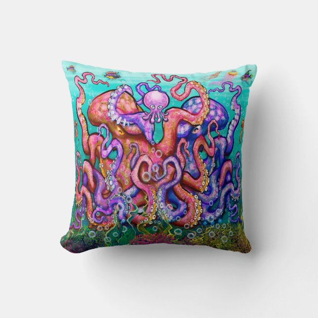 Octopi Parenti Throw Kissen (Vorderseite)
