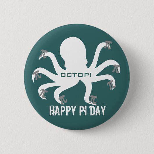 Octopi Pi Day Button (Vorderseite)