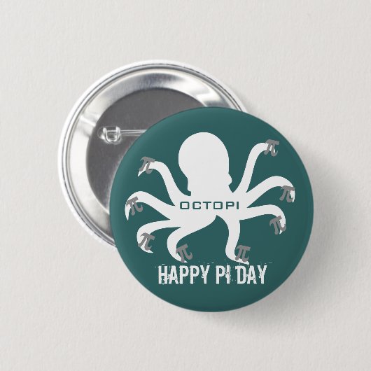 Octopi Pi Day Button (Vorne & Hinten)