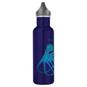 Octopus 2 Blu/Grn auf blau - 24 oz. Trinkflasche (Links)