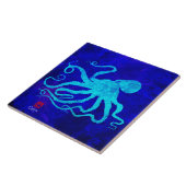 Octopus 6 R - Große Keramik Fliese (Seite)