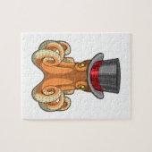 Octopus als Gentleman mit Top-Hut Puzzle (Horizontal)