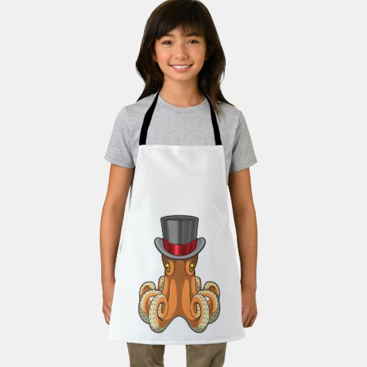 Octopus als Gentleman mit Top-Hut Schürze (Insitu)