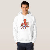 Octopus als Maler mit Pinsel und Pinsel Hoodie (Vorne ganz)