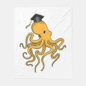Octopus als Student mit Diplom Fleecedecke (Vorderseite)
