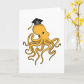 Octopus als Student mit Diplom Karte (Gelbe Blume)