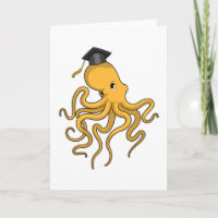 Octopus als Student mit Diplom