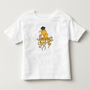 Octopus als Student mit Diplom Kleinkind T-shirt