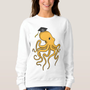 Octopus als Student mit Diplom Sweatshirt