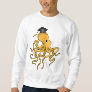 Octopus als Student mit Diplom Sweatshirt