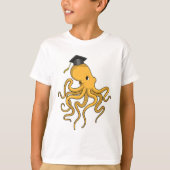 Octopus als Student mit Diplom T-Shirt (Vorderseite)