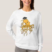 Octopus als Student mit Diplom T-Shirt (Vorderseite)