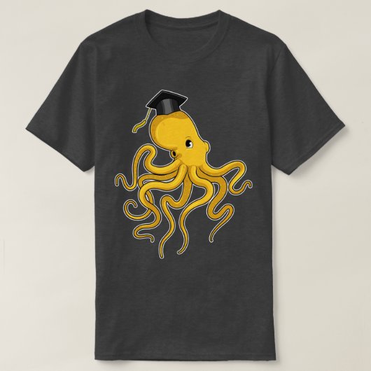 Octopus als Student mit Diplom T-Shirt (Design vorne)