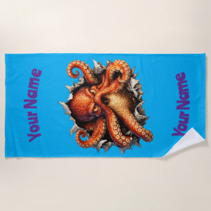 Octopus Angriff Strandtuch