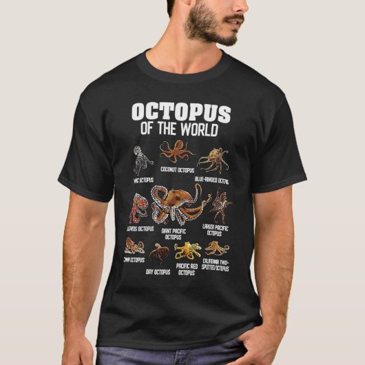 Octopus Animals of the World Sea Animal Ocean Octo T-Shirt (Vorderseite)