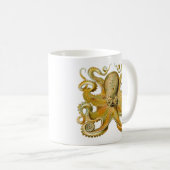 Octopus antike Illustration Seeungeheuer Kaffeetasse (VorderseiteRechts)