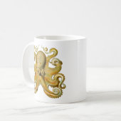 Octopus antike Illustration Seeungeheuer Kaffeetasse (Vorderseite Links)