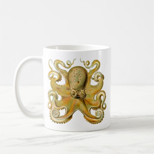 Octopus antike Illustration Seeungeheuer Kaffeetasse (Links)