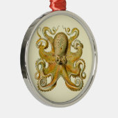 Octopus antike Illustration Seeungeheuer Ornament Aus Metall (Rechts)