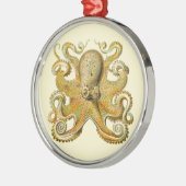 Octopus antike Illustration Seeungeheuer Ornament Aus Metall (Links)