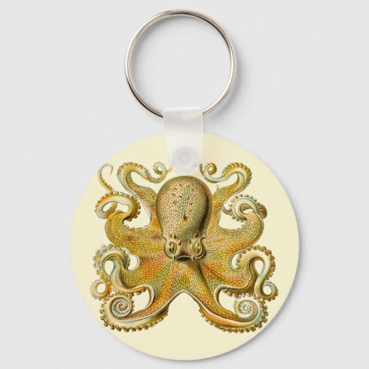 Octopus antike Illustration Seeungeheuer Schlüsselanhänger (Vorderseite)