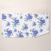 Octopus Aqua Mosaic Sea Life Seamless Muster Badehandtuch (Badehandtuch)