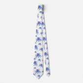 Octopus Aqua Mosaic Sea Life Seamless Muster Krawatte (Vorderseite)