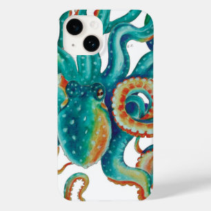 Octopus Aquamarine Wasserfarben Art Case-Mate iPhone 14 Hülle