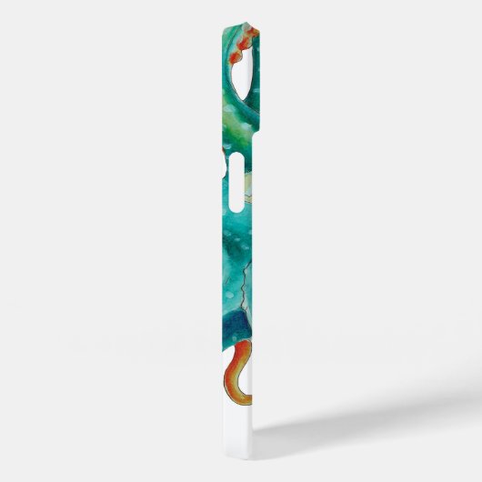 Octopus Aquamarine Wasserfarben Art Case-Mate iPhone Hülle (Rückseite / Rechts)