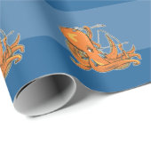 Octopus Archery Geschenkpapier (Rolleneckpunkt)