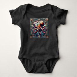 Octopus Art Deco Baby Strampler
