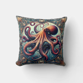 Octopus Art Deco Kissen
