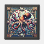 Octopus Art Deco Magnet (Vorne)