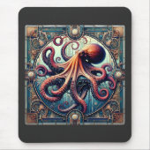 Octopus Art Deco Mousepad (Vorne)